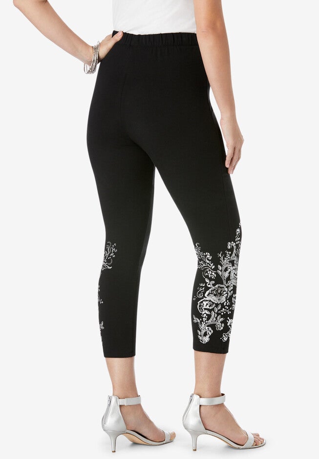 Embellished Capri Legging, , on-hover image number 1