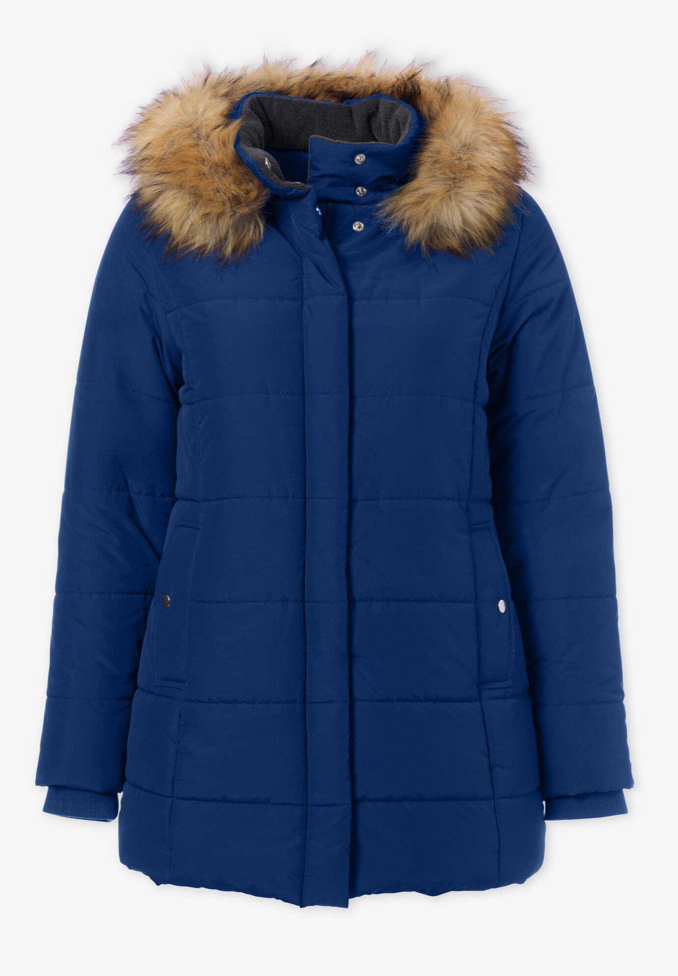 Plus Size Classic Length Puffer Coat, , alternate image number 5