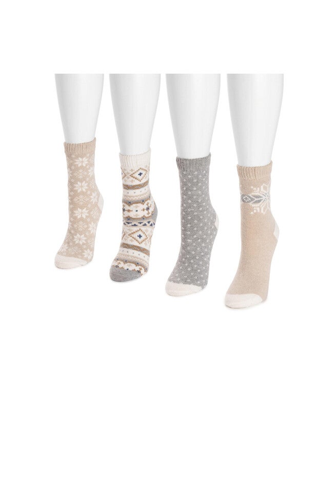 4 Pack Holiday Slipper Socks, , alternate image number null