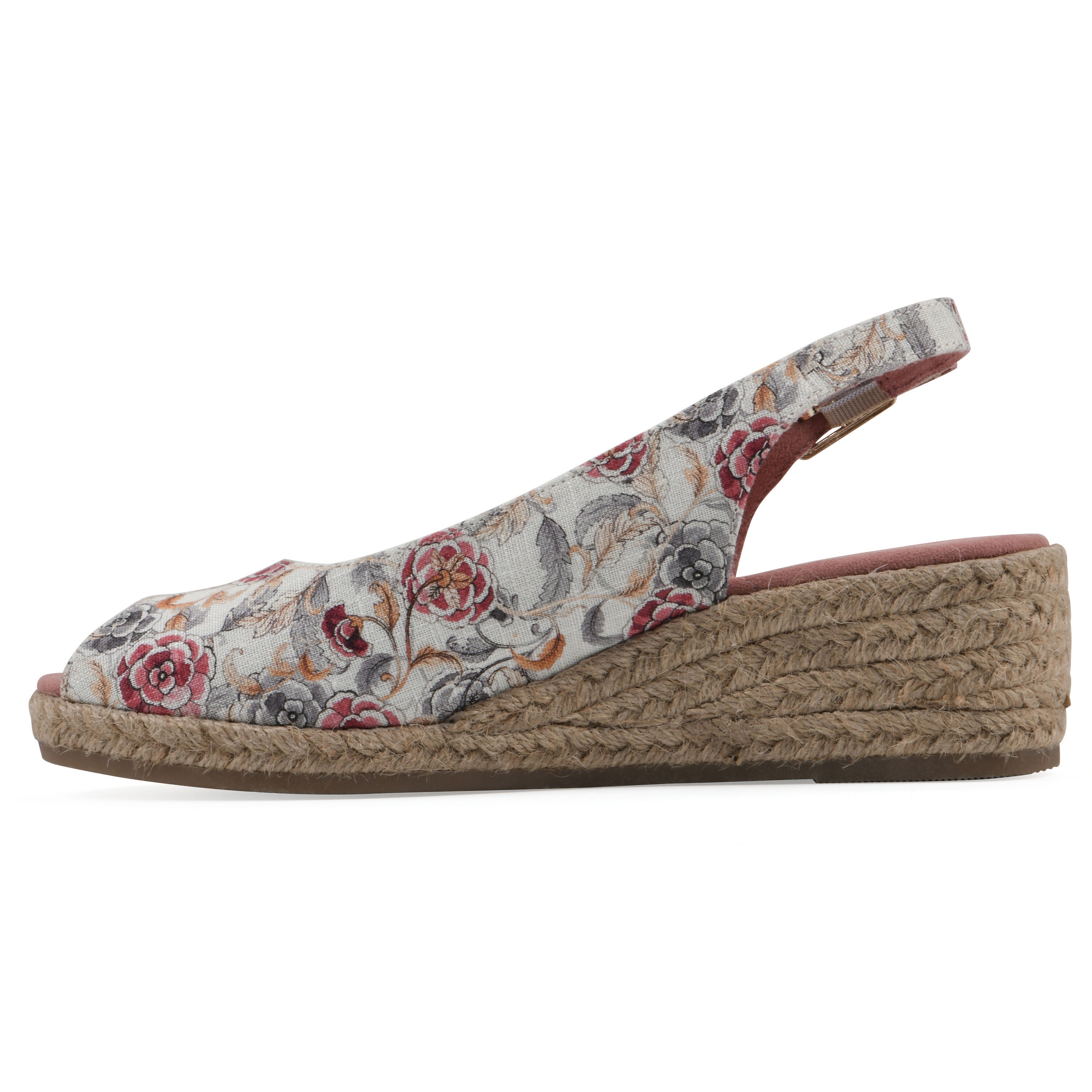 Maize Espadrille Wedge, BLUSH FLORAL FABRIC, alternate image number 3