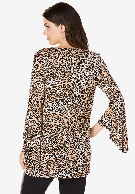 Crisscross Bell-Sleeve Ultra Femme Tunic, , on-hover image number null