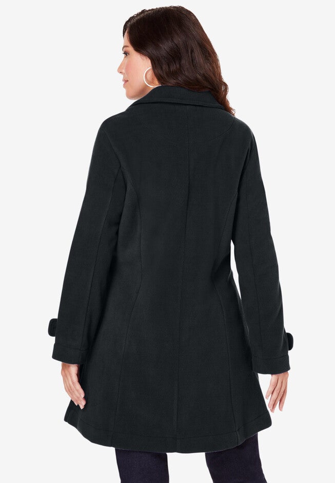 Plus Size Button Up Fleece Jacket, , alternate image number 3