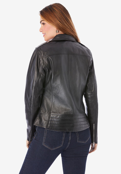 Leather Moto Jacket, , on-hover image number null
