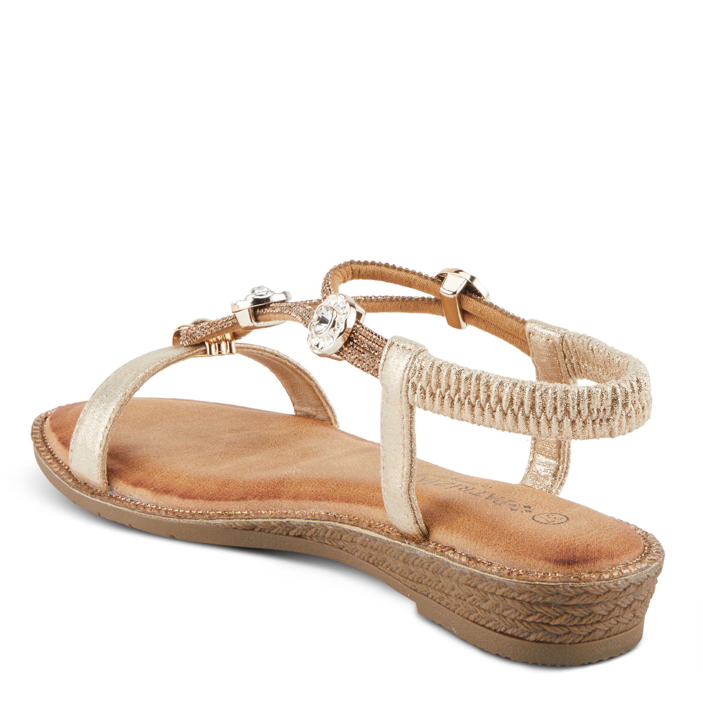 Charmer Flat Sandal, SOFT GOLD, alternate image number 6