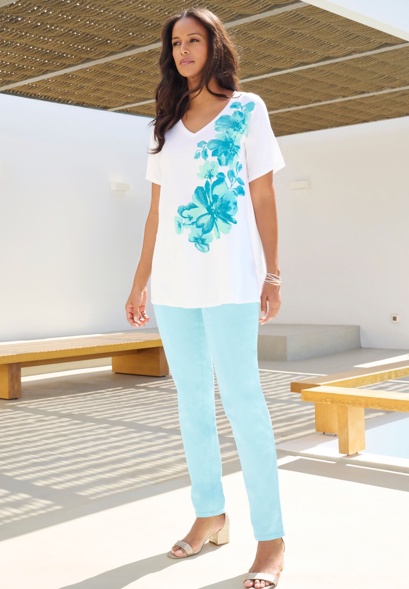 Plus Size Ultimate Short Sleeve Swing Tee, , alternate image number 5