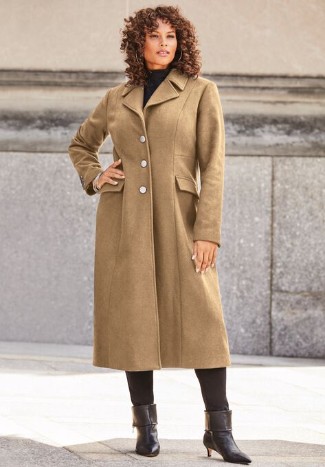 Long Wool-Blend Coat, , alternate image number null