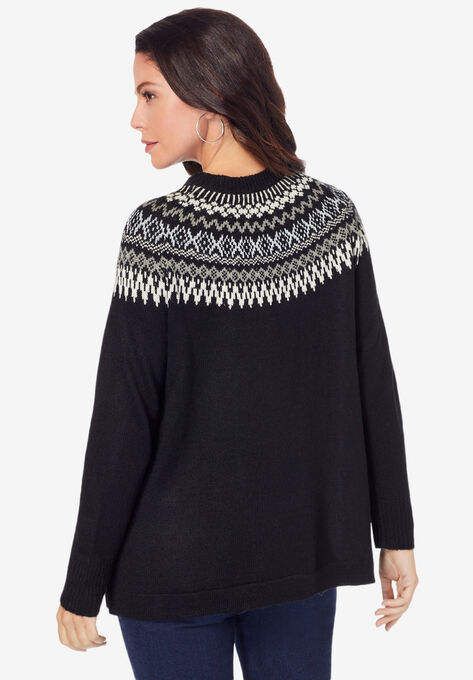 Fair Isle Pullover Sweater, , on-hover image number null