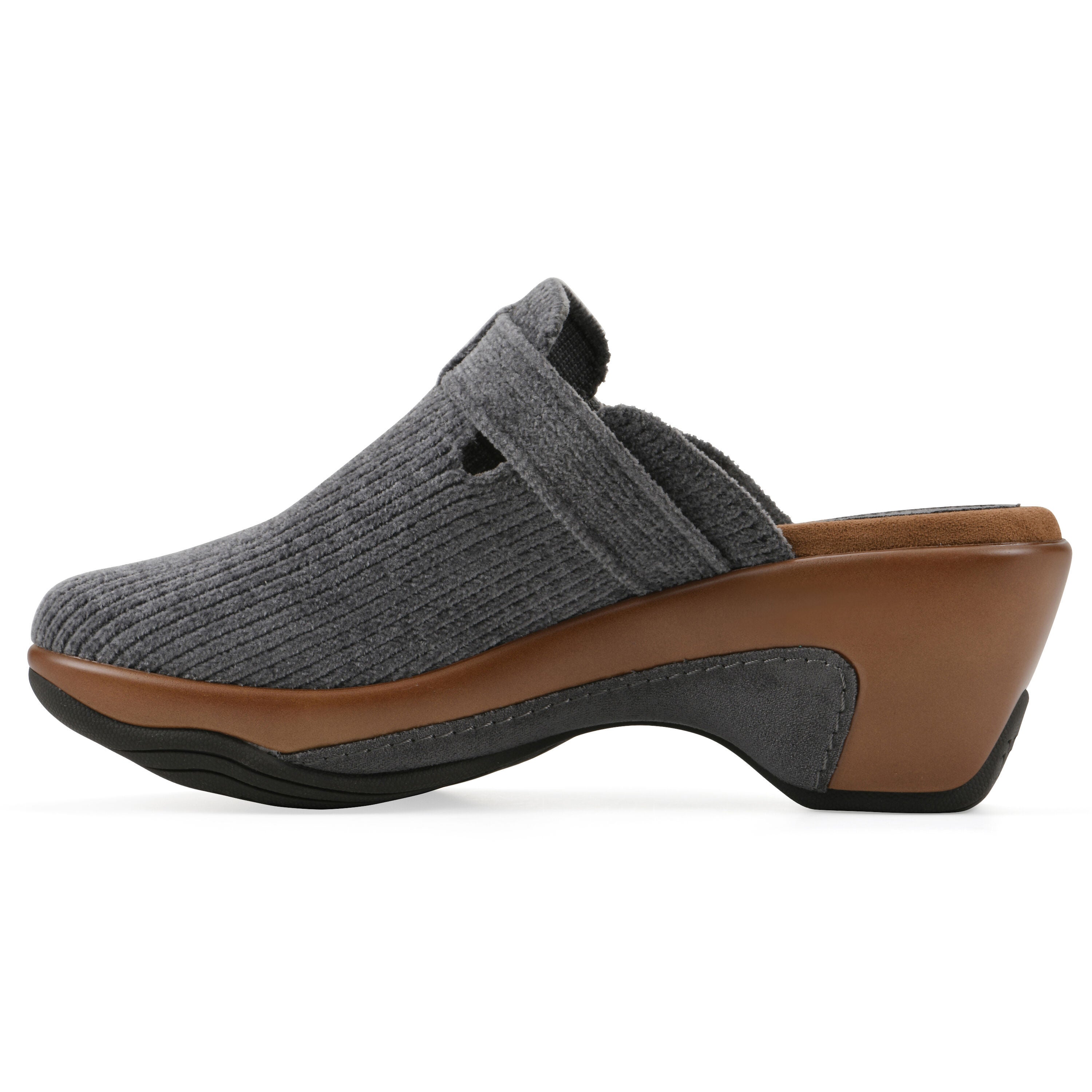 Vias Slip-on Clog, BLUE STEEL FABRIC, alternate image number 3