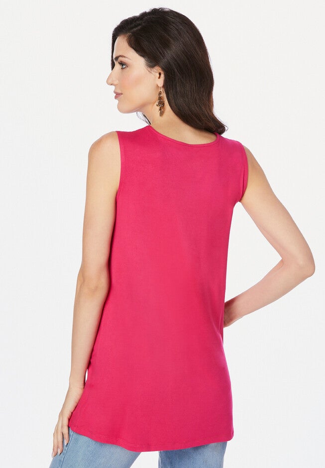 Eyelet Square-Neck Tank, , on-hover image number 1