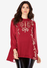 Embellished Keyhole Tunic, CLASSIC RED, hi-res image number null