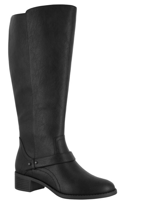 Jewel Wide Calf Boots by Easy Street®, BLACK, hi-res image number null