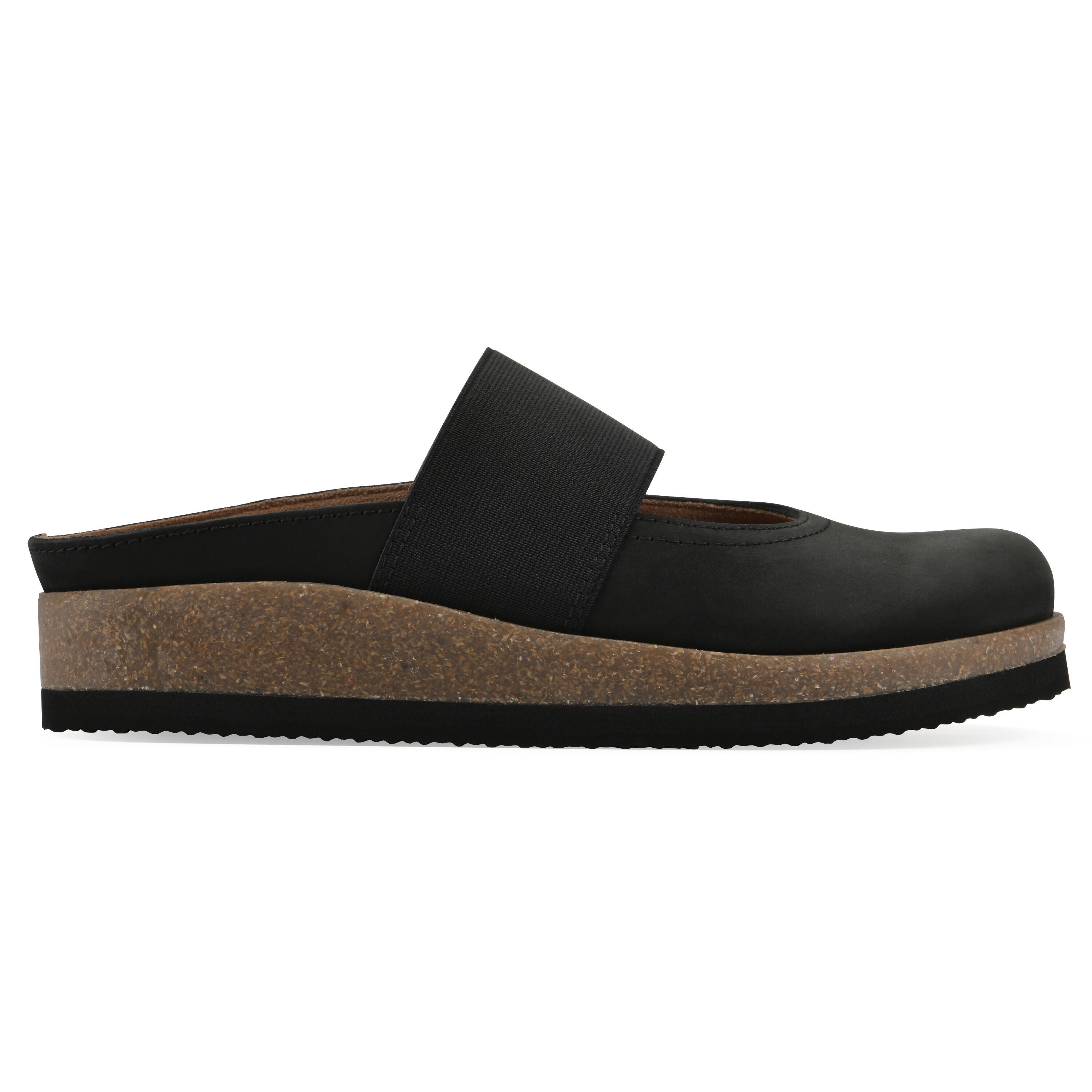 Bassi Mary Jane Footbeds Clog, BLACK NUBUCK, alternate image number 2