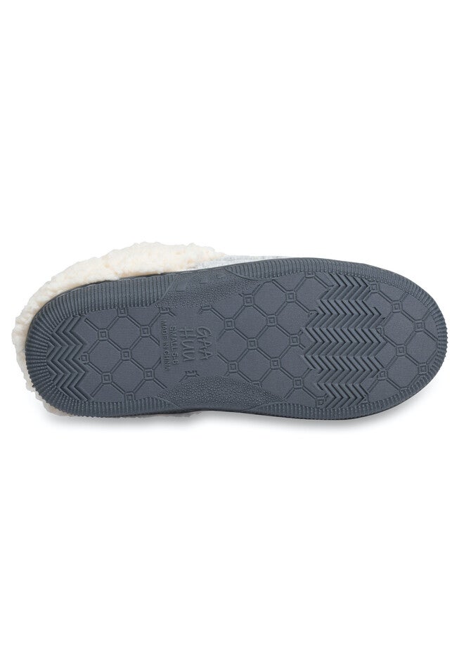Quilted Jersey Mocassin Clog Slipper Slippers, , alternate image number null