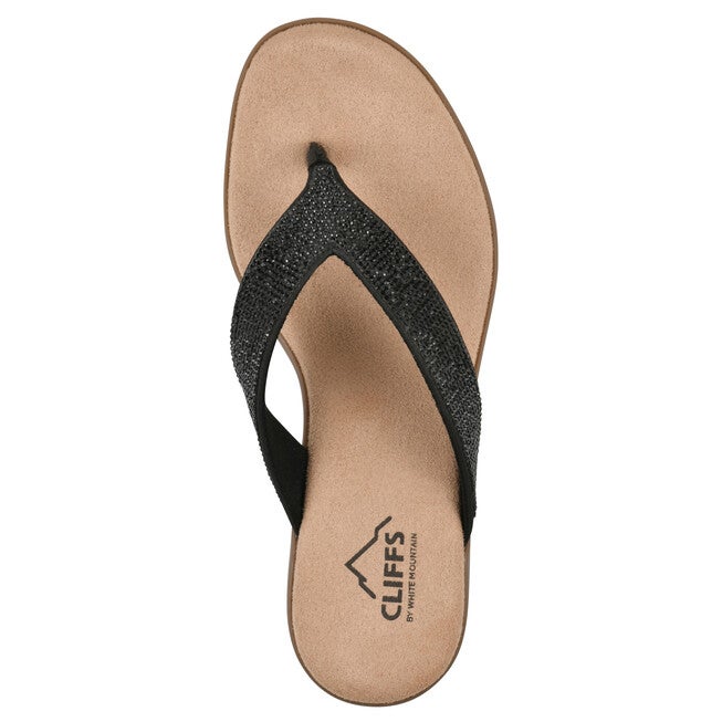 Becharm Thong Sandal, BLACK FABRIC, alternate image number 4