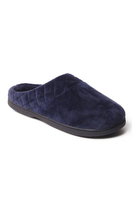 Darcy Velour Clog W/Quilted Cuff Slipper, PEACOAT, hi-res image number null