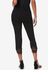 Lace Hem Crop Flare Jean, , on-hover image number null