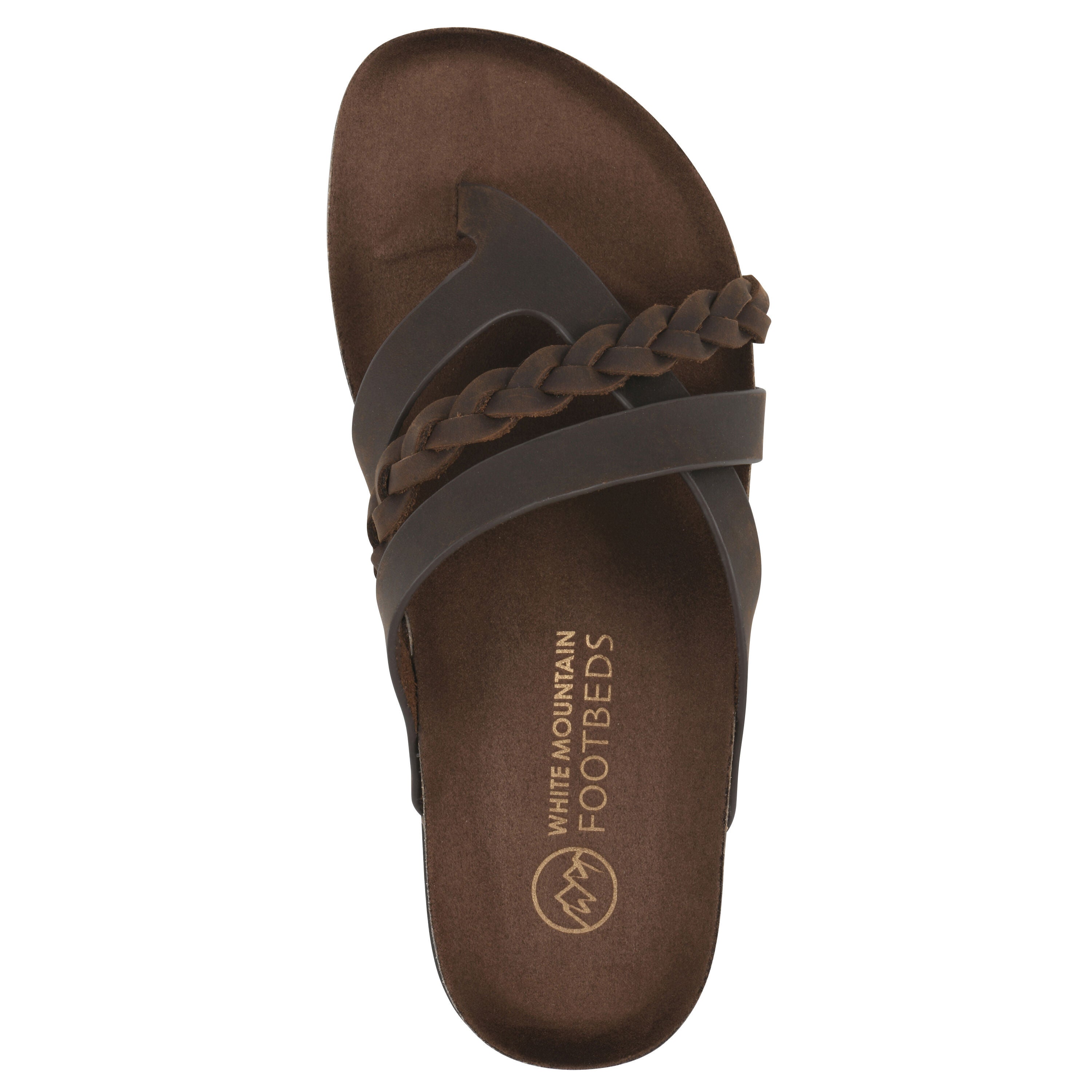 Halogen Footbeds Sandal, BROWN LEATHER, alternate image number 4