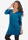 Y-Neck Ultimate Tunic, PEACOCK TEAL, hi-res image number null