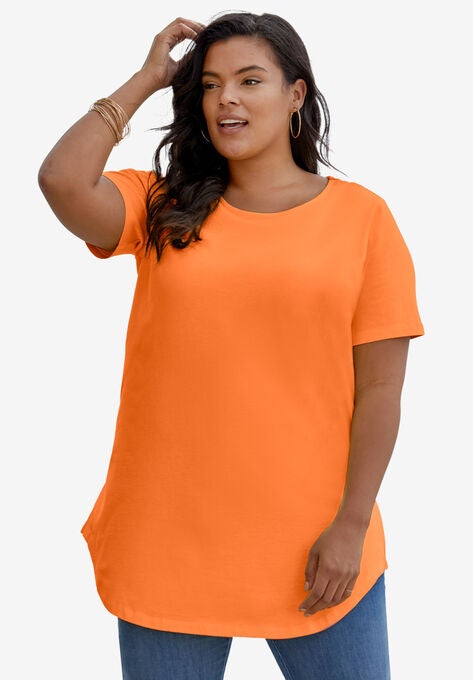 Crisscross-Back Ultimate Tunic, VIVID ORANGE, hi-res image number null