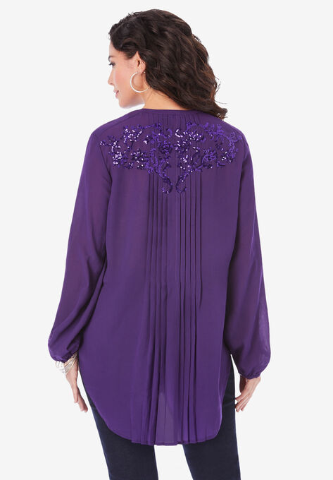 Sequin Floral Tunic, , on-hover image number null