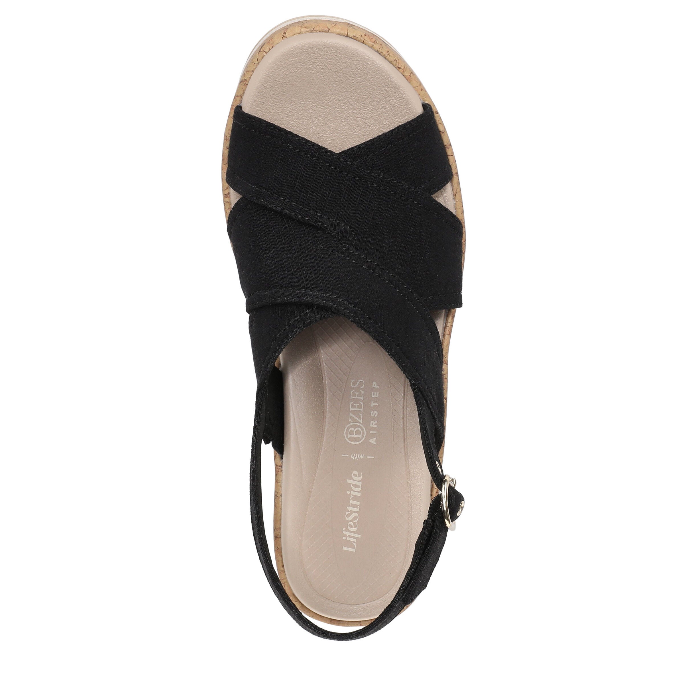 Rye Slingback Wedge Sandal, BLACK, alternate image number 6