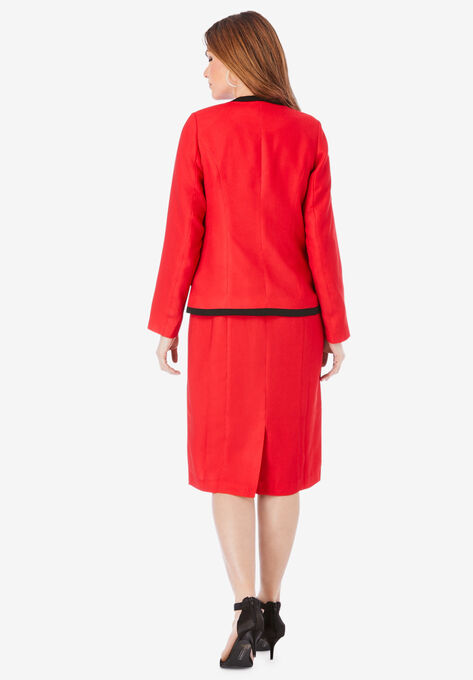 Contrast-Trim Jacket Dress, , on-hover image number null