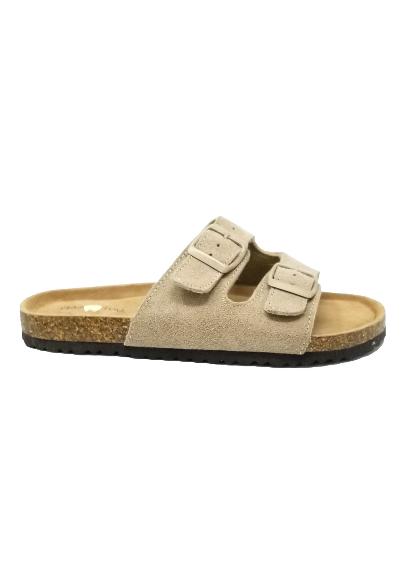 Suede Leather 2 Strap Footbed Sandal, , alternate image number 2