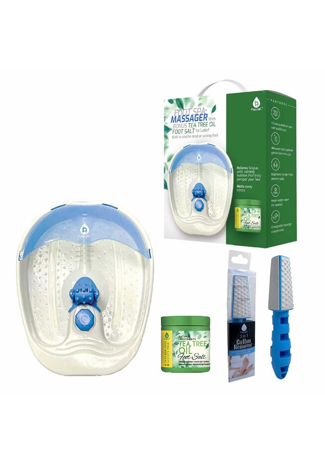 Soothing Foot Spa Massager With Tea Tree Salt Scrub & Callus Remover., O, hi-res image number null