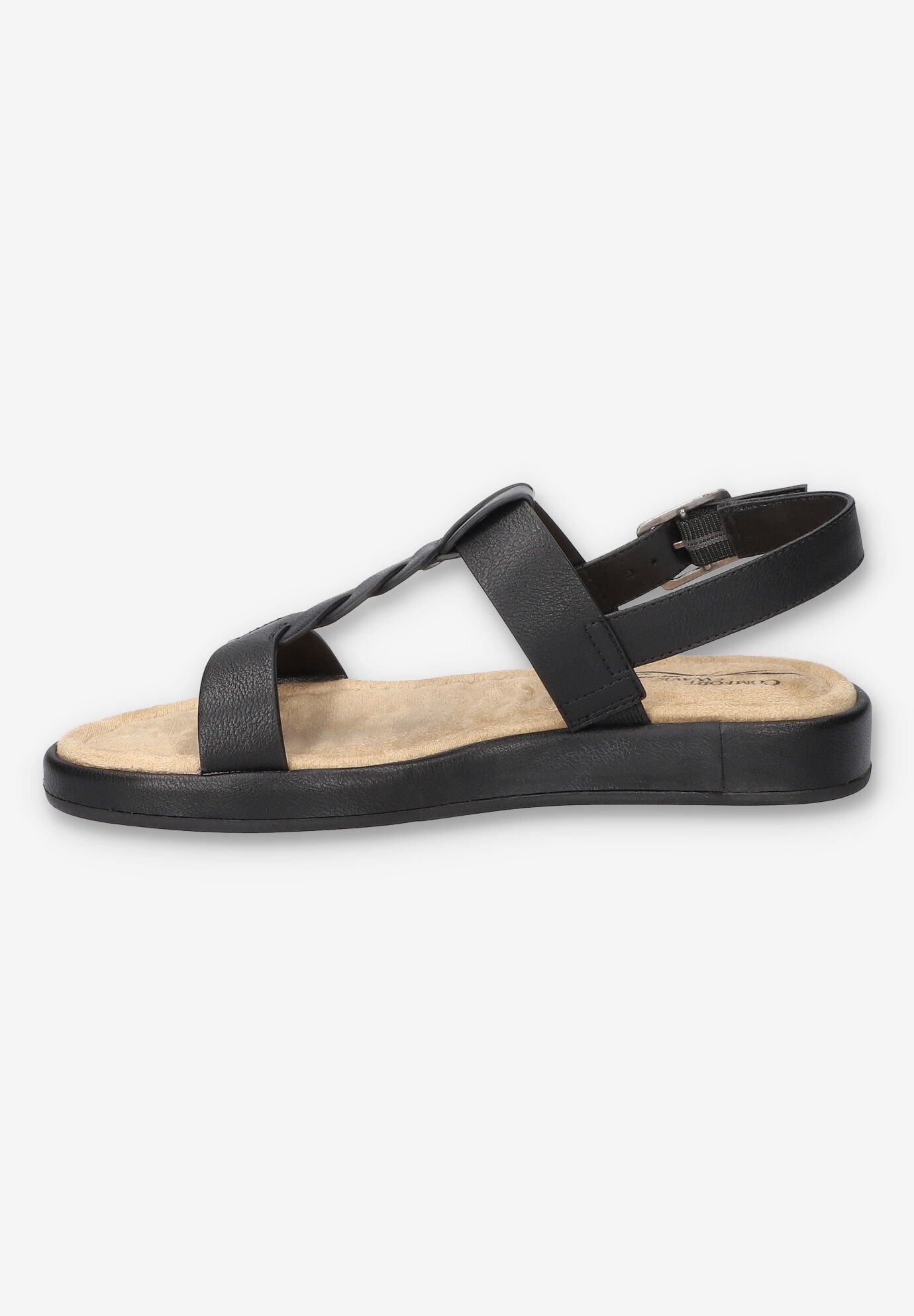 Tampa Comfort Platform Sandal, BLACK, alternate image number 4