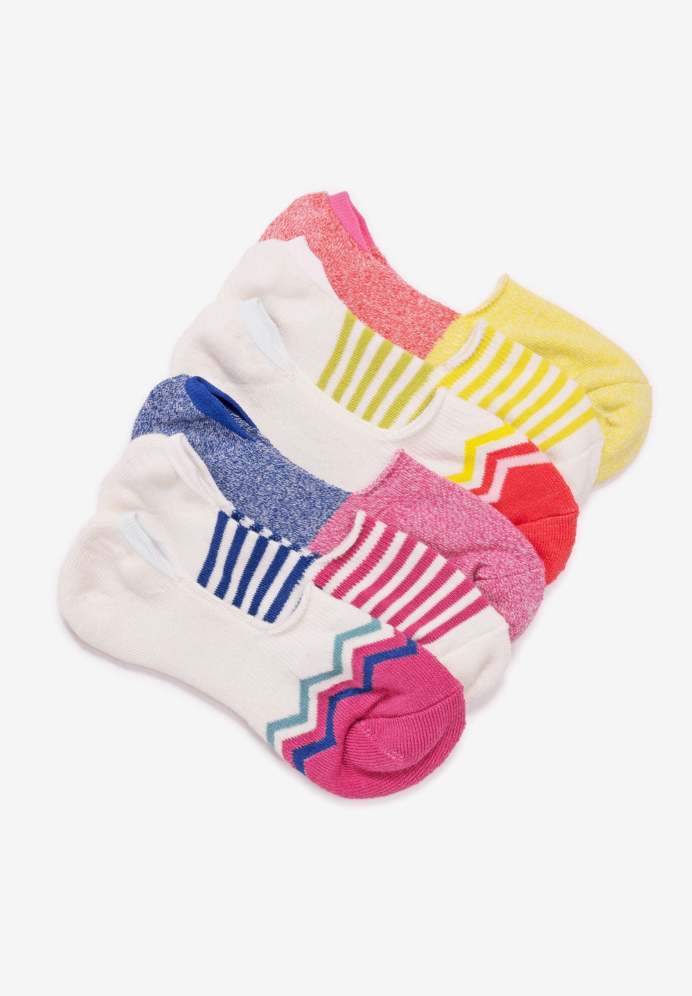 6 Pack No Show Sock, CHEVRON, hi-res image number 0