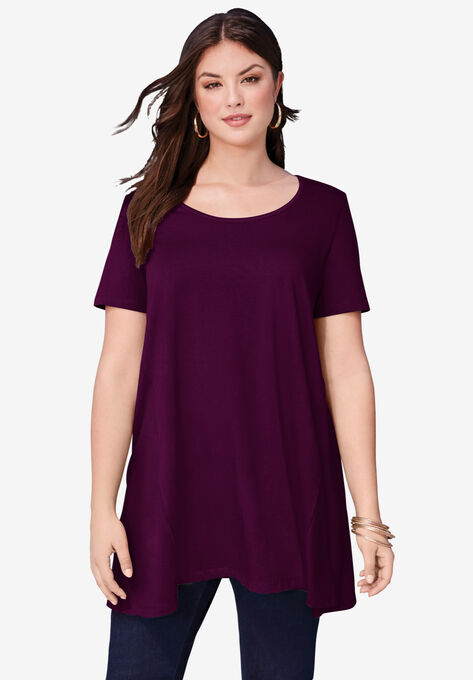 Scoopneck Swing Ultimate Tunic, DARK BERRY, hi-res image number null