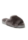 Cairns Shearling Slide Slippers, GREY, hi-res image number null