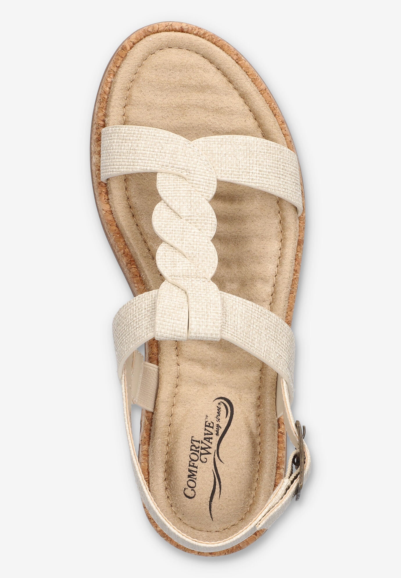 Tampa Comfort Platform Sandal, NATURAL LINEN, alternate image number 6