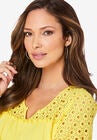 Lace Notch-Neck Tunic, , alternate image number null