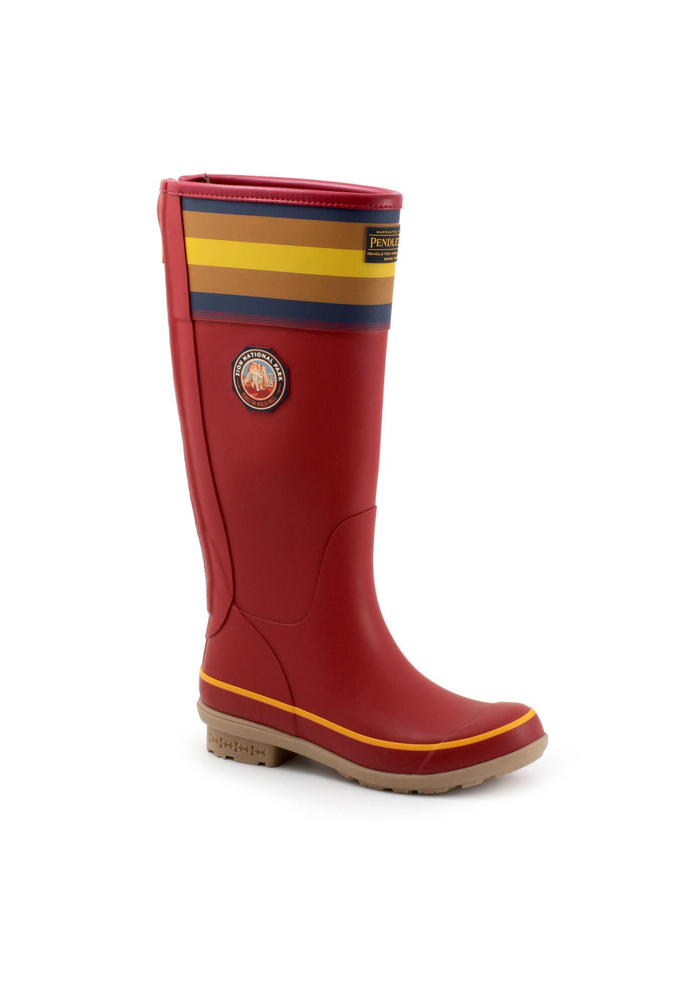 Zion Np Tall Rain Weather Boot, RED, hi-res image number 0