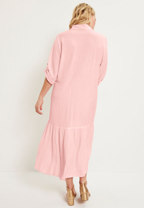Ruffled Shirt Dress, , on-hover image number null