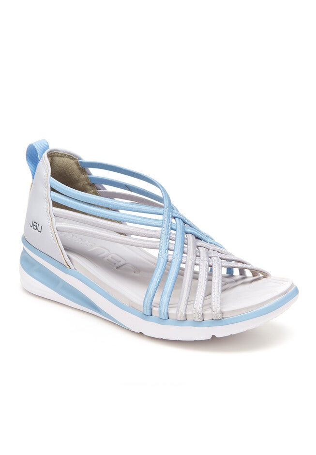 Barb Vegan Water Ready Sandals, PALE GREY LIGHT BLUE, hi-res image number 0