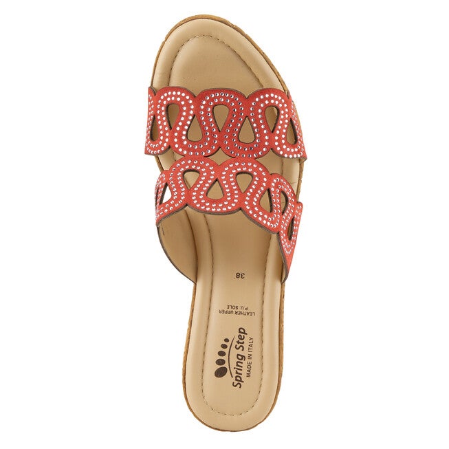 Mssteamy Slide Sandal, RED SUEDE, alternate image number 3