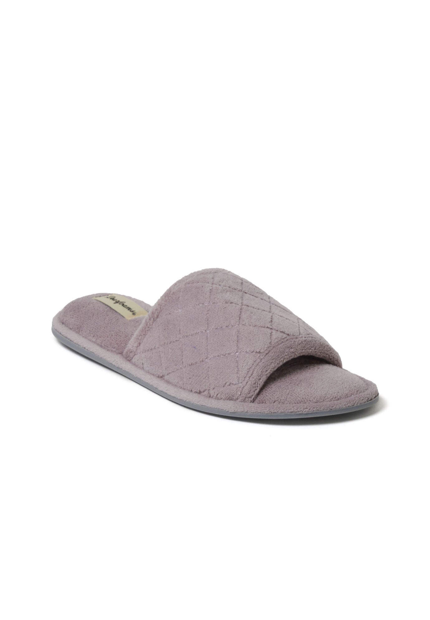 Beatrice Quilted Terry Slide Slipper, FROSTED PLUM, hi-res image number 0