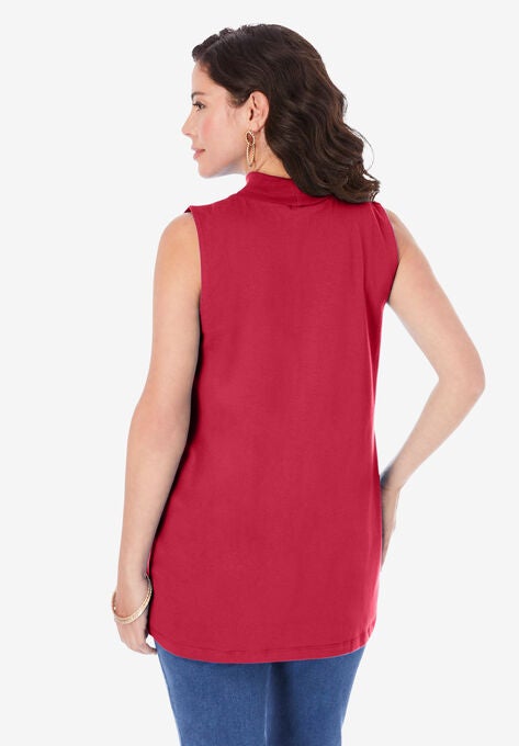 Ultimate Sleeveless Mock Tank, , on-hover image number null