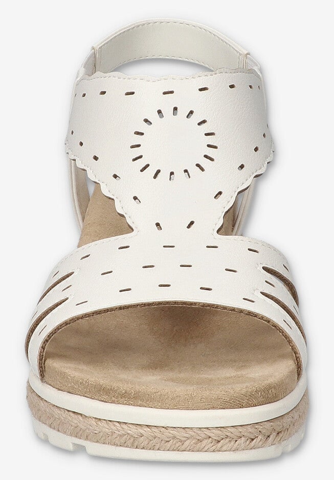 Fran Wedge Sandal, WHITE, on-hover image number 1
