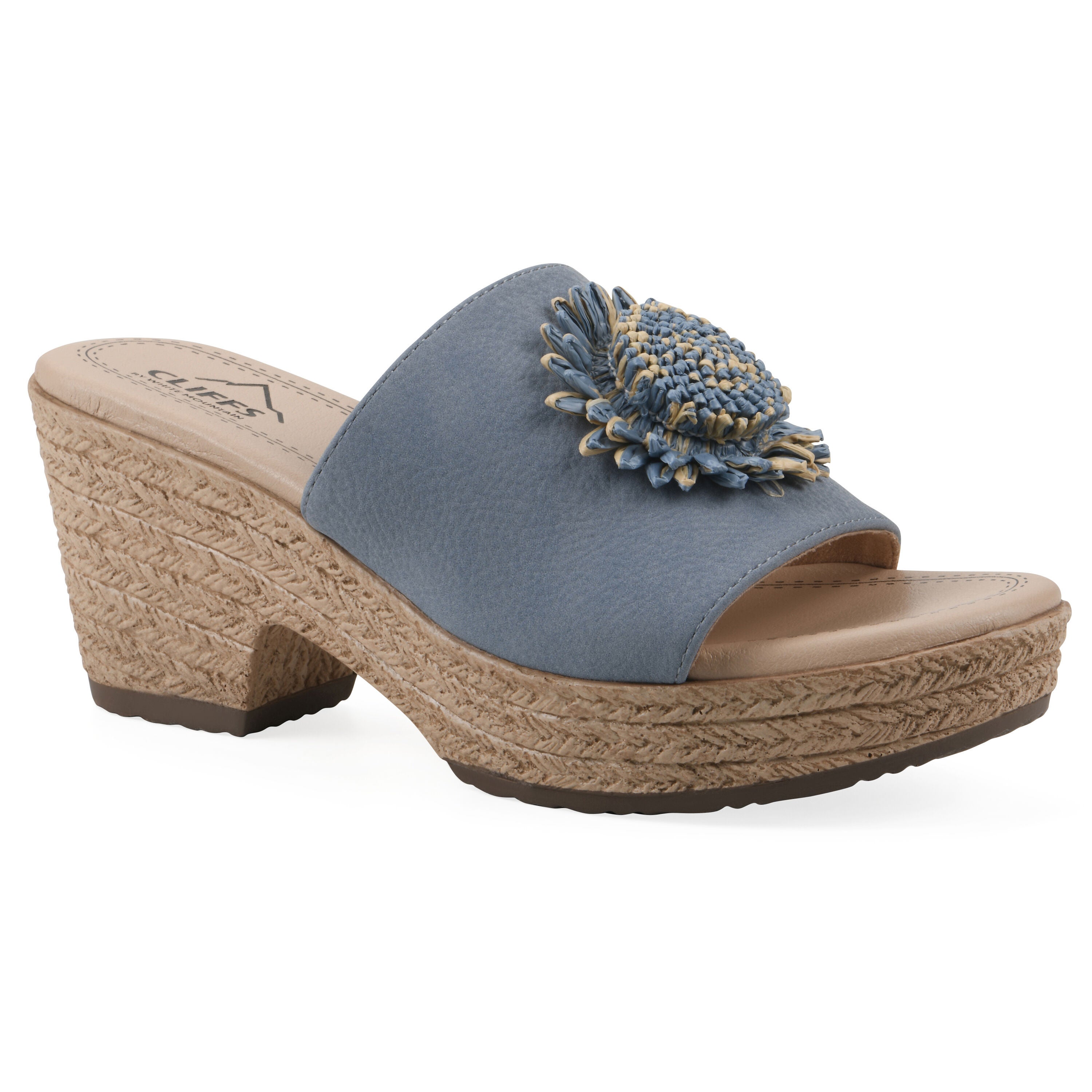 Birkley Wedge Sandal, PERIWINKLE NUBUCK, hi-res image number 0