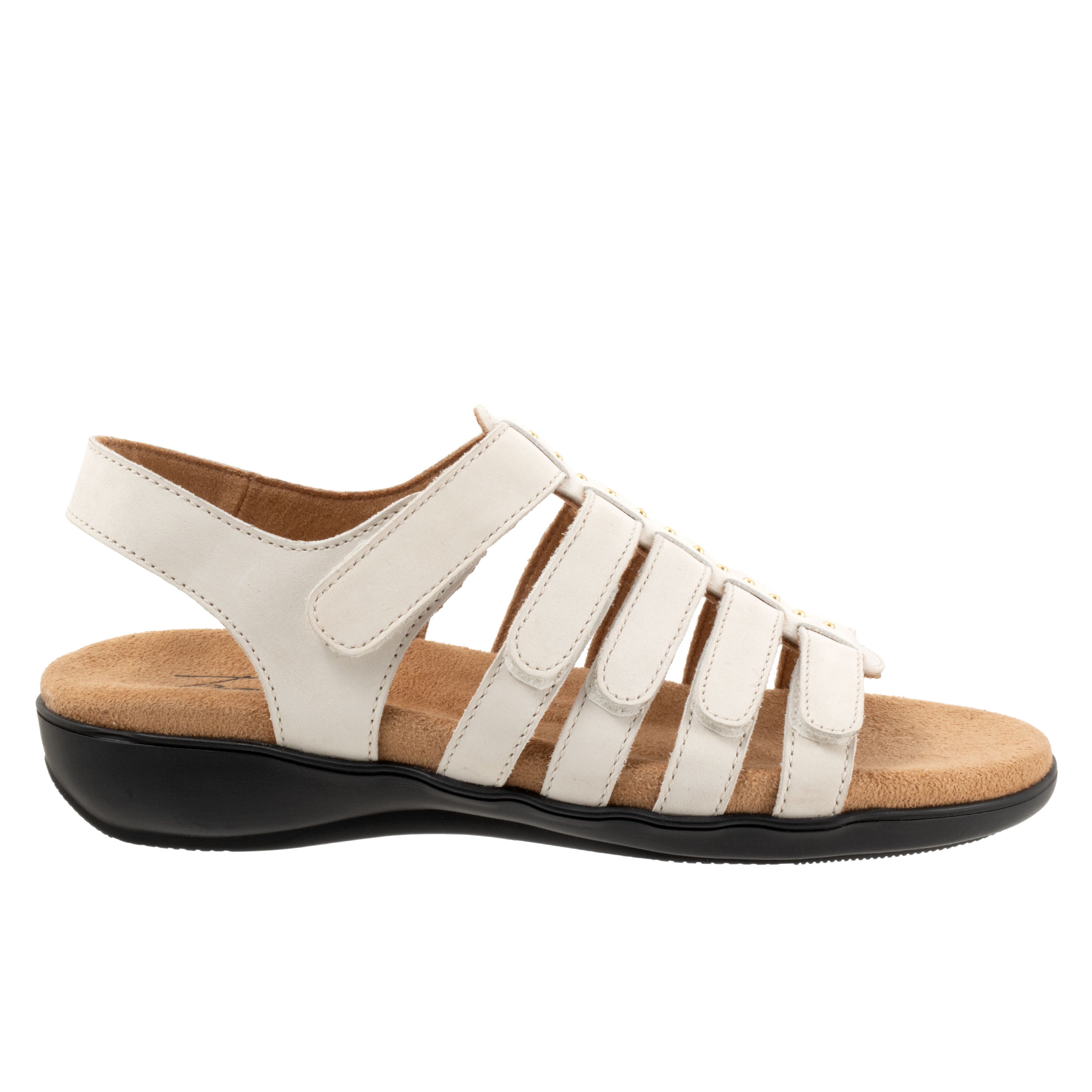 Riki Studs Sandal, WHITE NUBUCK, alternate image number 4