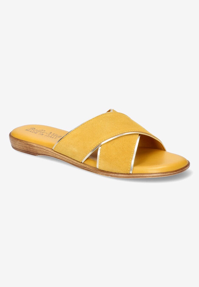 Tab-Italy Sandals, YELLOW SUEDE LEATHER, hi-res image number null