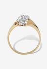 Gold & Sterling Silver Diamond Cluster Ring, , on-hover image number null