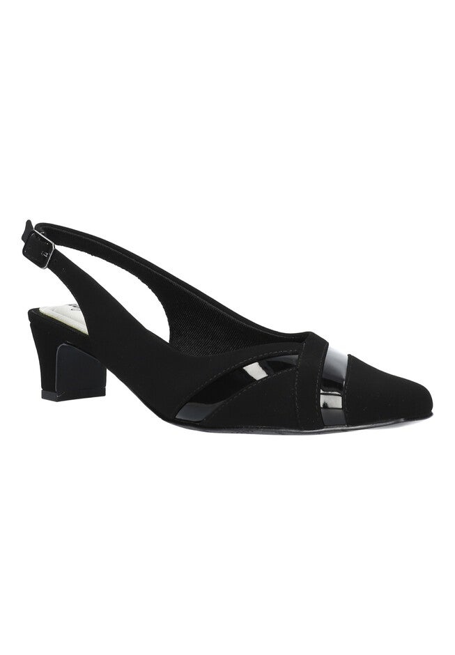 Ginny Slingback , BLACK SUEDE, hi-res image number null
