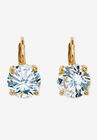 Cubic Zirconia Drop Earrings in Yellow Goldplate (13x8mm), GOLD, hi-res image number 0