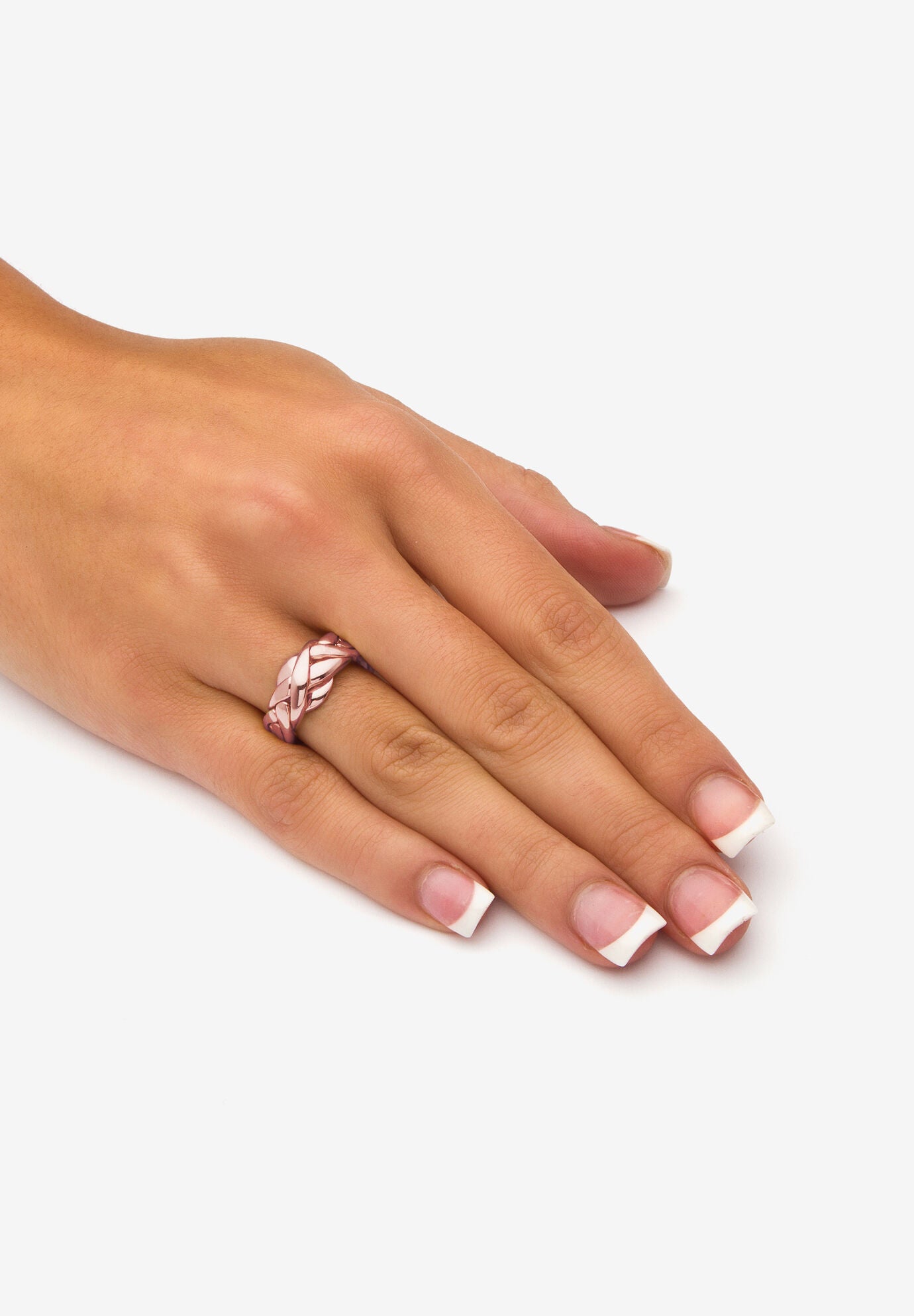 14K Rose Gold-Plated Commitment Symbol Puzzle Ring, , alternate image number 2