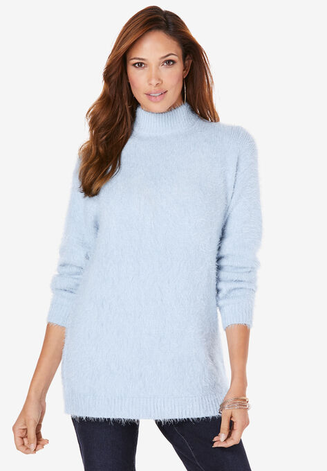Soft Eyelash Sweater, PALE BLUE, hi-res image number null