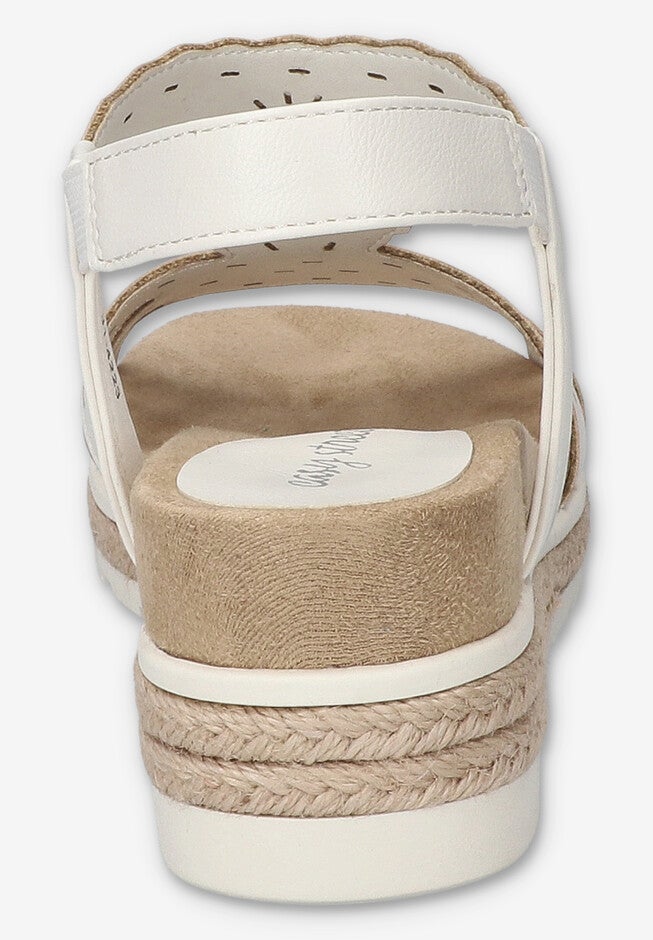 Fran Wedge Sandal, WHITE, alternate image number 3